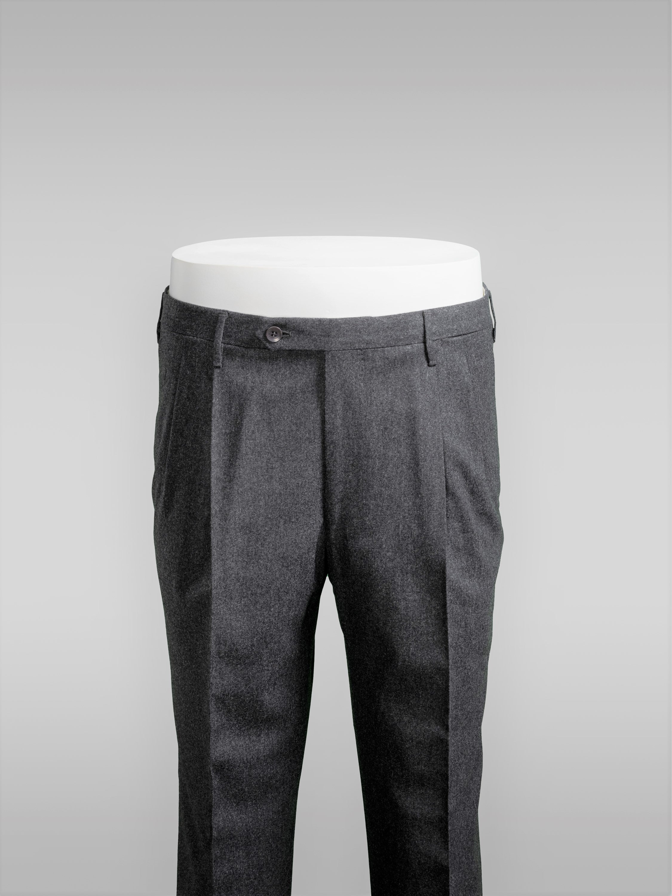 Grey flannel trousers-2pleats